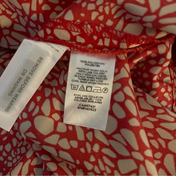 Ann Taylor LOFT Midi Skirt Size 14P (Red Skirt with front side slit) - Picture 5 of 8